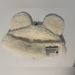 Walt Disney World Parks Cream Sherpa Mickey Mouse Ears Beanie Hat New 2025